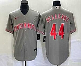 Men's Cincinnati Reds #44 Elly De La Cruz Grey Cool Base Stitched Baseball Jersey,baseball caps,new era cap wholesale,wholesale hats